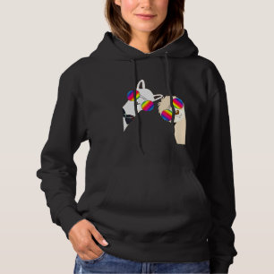 Moletom Alpaca Animal Amigo Bff Óculos arco-íris Llama Slo