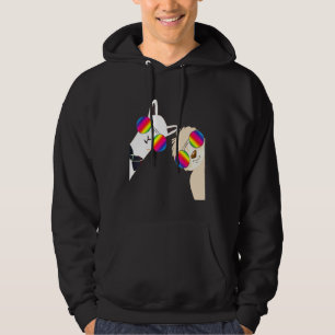 Moletom Alpaca Animal Amigo Bff Óculos arco-íris Llama Slo
