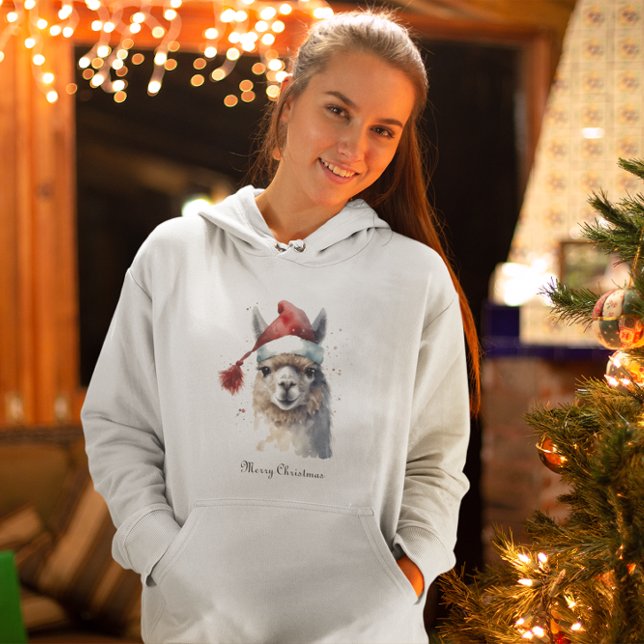 Moletom Alpaca de Natal bonito, personalizável (Criador carregado)