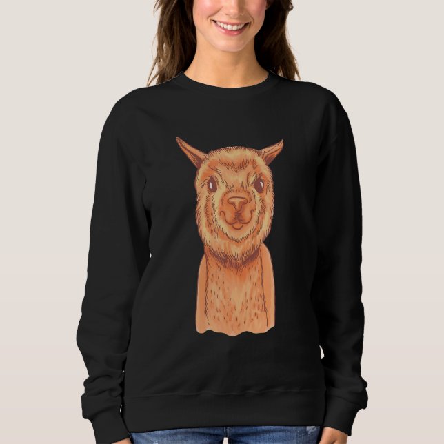 Moletom Alpaca Grinning Para Ventiladores Llama (Frente)