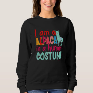 Moletom Alpaca Llama Sou Alpaca Em Um Fato Humano