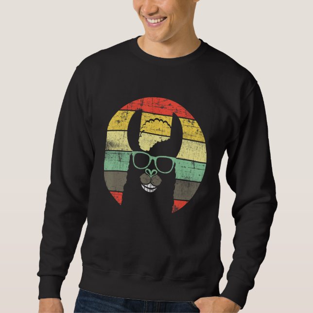 Moletom alpaca llama vintage animal (Frente)