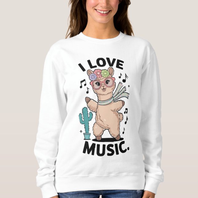 Moletom Alpaca love music (Frente)