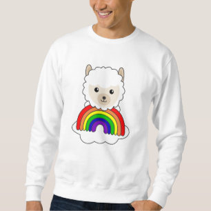 Moletom Alpaca Rainbow Sweet Animal Colorful Sweet
