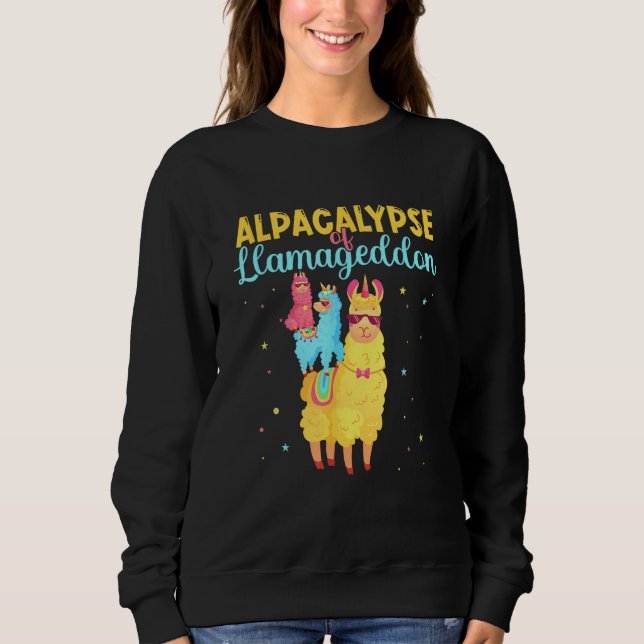 Moletom Alpacalypse Or Llamageddon Alpacas and Llamas Take (Frente)