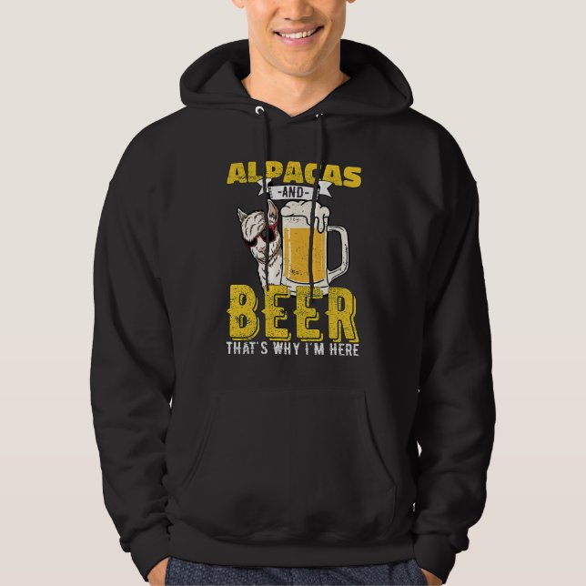 Moletom Alpacas beer alpaca alcohol (Frente)