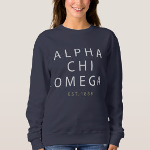 Moletom Alpha Chi Omega Est. 1885