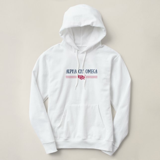 Moletom Alpha Chi Omega - EUA (Frente do Design)