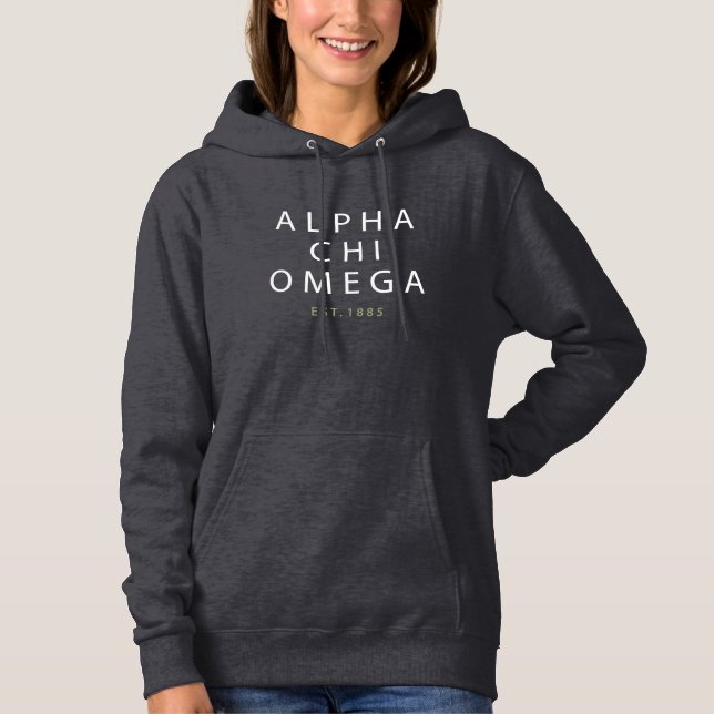 Moletom Alpha Chi Omega | Fundada em 1885 (Frente)
