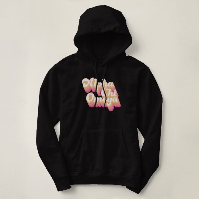 Moletom Alpha Chi Omega| Groovy Script (Frente do Design)