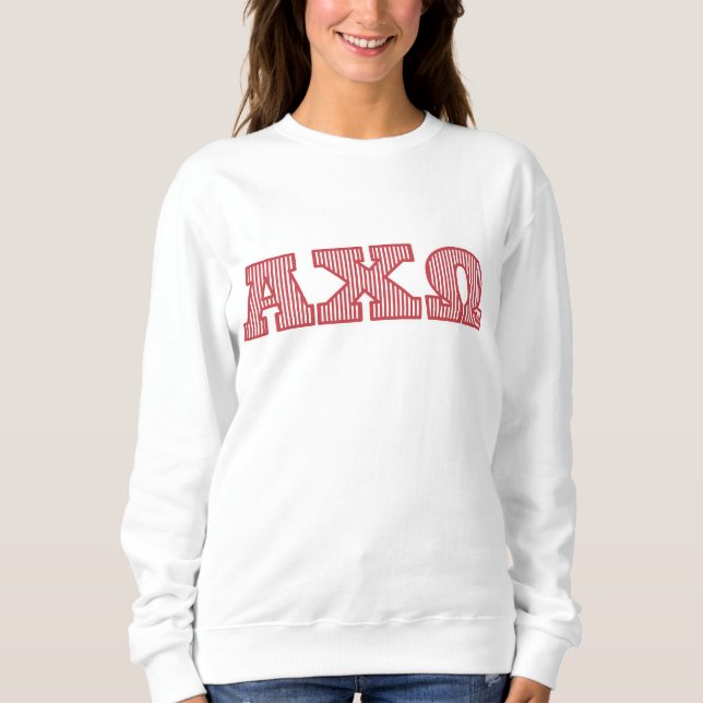 Moletom Alpha Chi Omega Listras Gráficas (Frente)