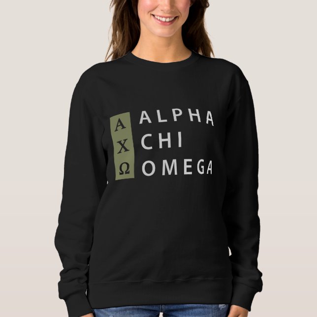 Moletom Alpha Chi Omega | Logotipo Empilhado (Frente)