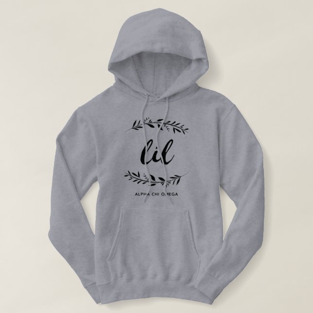 Moletom Alpha Chi Omega | Pequena Coroa (Frente do Design)