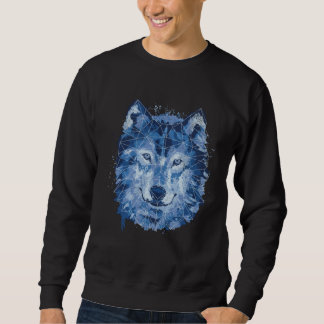 Moletom Alpha Wolf Geometric Cute Wolf Pack Retro Vintage 