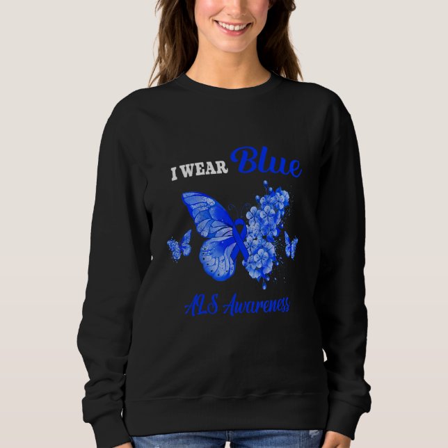 Moletom Als Consciência Eu Visto Borboleta Azul (Frente)