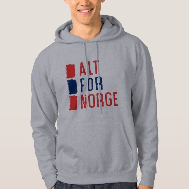 Moletom Alt para o Hoodie norueguês da divisa de Norge (Frente)