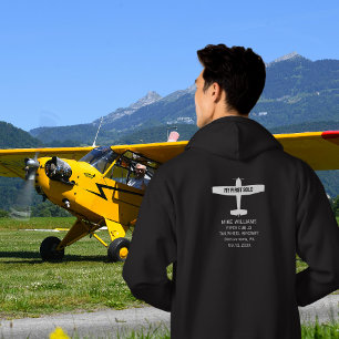 Moletom Aluno Piloto Primeiro Voo Solo Avião Simples Perso