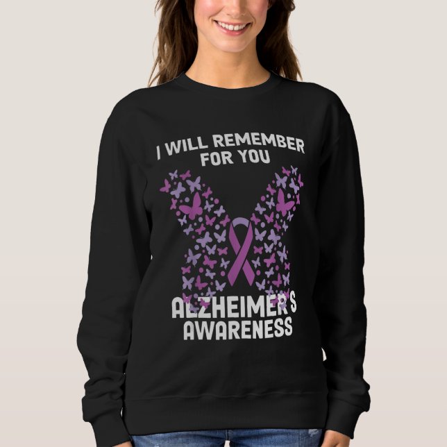 Moletom Alzheimer s Awareness Ribbon Purple Butterflies (Frente)