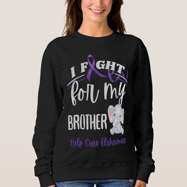 Moletom Alzheimer's Awareness I Fight Brother Alzheimer's  (Frente)