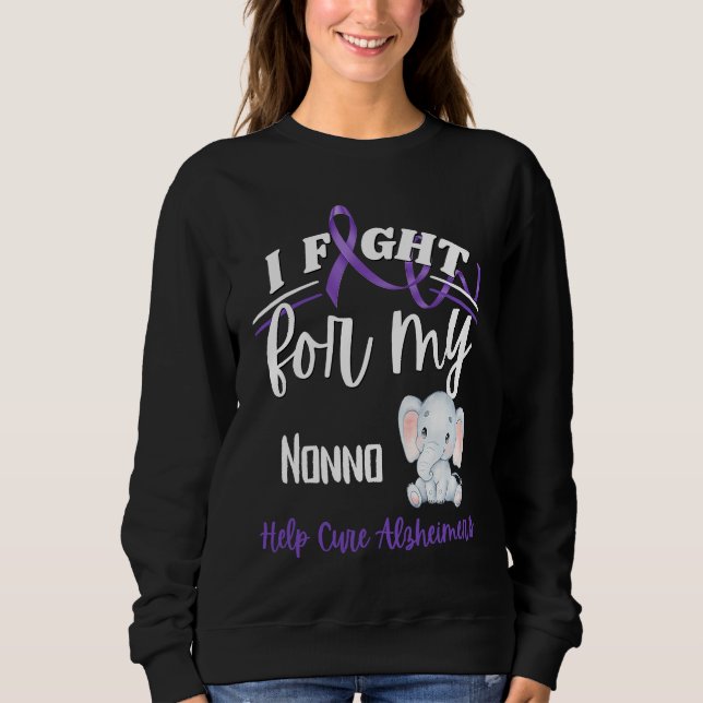 Moletom Alzheimer's Awareness I Fight For Nonno Alzheimer' (Frente)