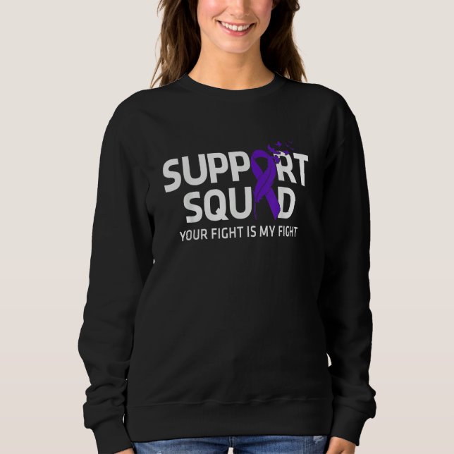 Moletom Alzheimers Awareness Support Squad Alzheimers Awar (Frente)