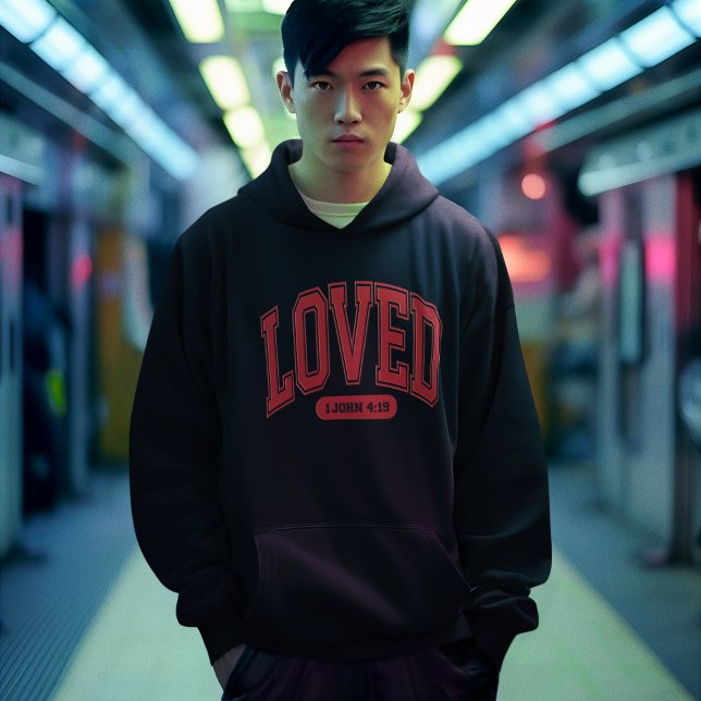 Moletom AMADO PELA Escritura de Namorados CRISTO, preto (Criador carregado)