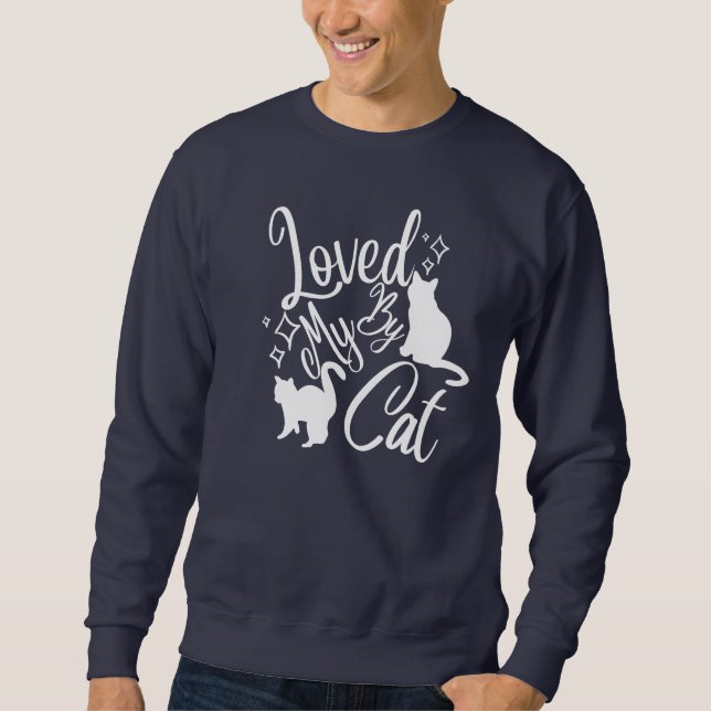 Moletom Amado Pelo Meu Gato Em Branco (Frente)