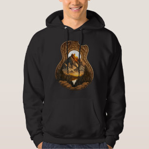 Moletom Amante da Música de Paisagem de Guitarra, Toque de