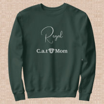 Amante de Animais de Estimação Branco Script Gata 
