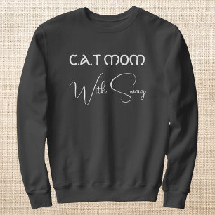 Moletom Amante de Animais de Estimação Script Branco Gata