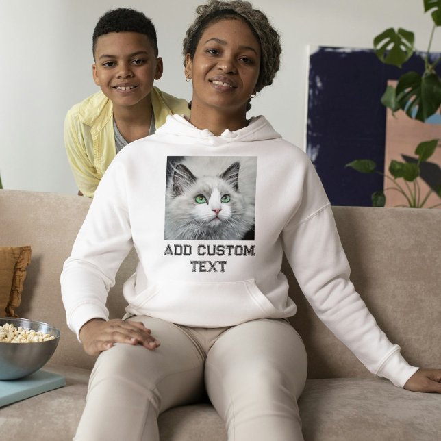 Moletom Amante de Gato Personalizado Texto Branco Cinza Fo (Criador carregado)