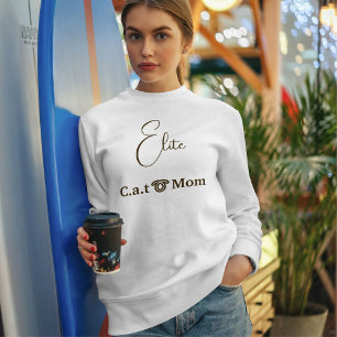 Moletom Amante de Gatos Personalizado em Marrom Script Mam