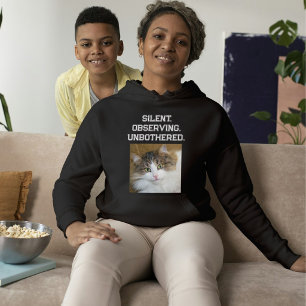Moletom Amante de Gatos Personalizado Preto e Branco Texto