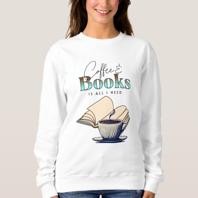 Moletom Amante de Livros Antigos e Café (Frente)