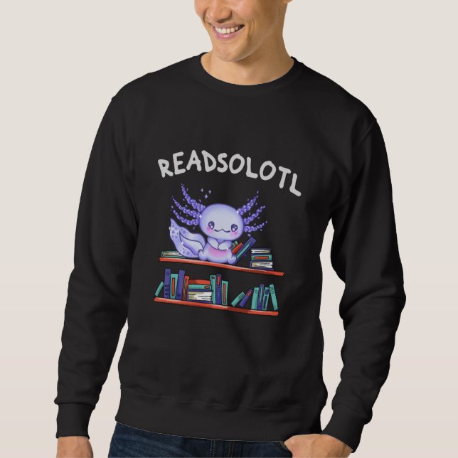 Moletom Amante do Livro Readsolott Funny Axolotl (Frente)