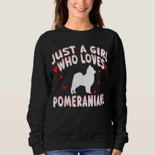 Moletom Amante do Pomerânia Apenas Uma Garota Que Ama Pome