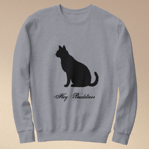 Moletom Amantes de Gatos Pretos Engraçados Frase Personali