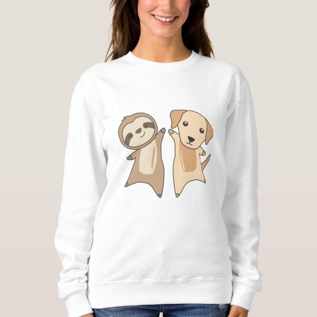 Moletom Amantes de os animais De Cachorro Labrador Para Cr (Frente)