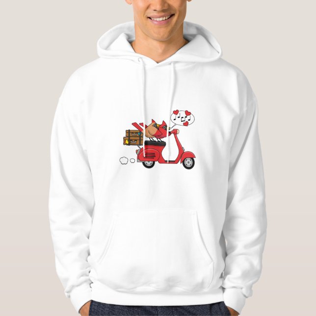 Moletom Amantes do Cardinal Vermelho em Scooter (Frente)