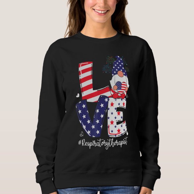 Moletom Amar Terapêutica Respiratória Em 4 De Julho Gnome  (Frente)