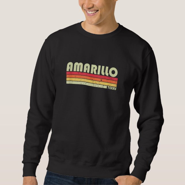 Moletom AMARILLO TX TEXAS Funny City Home Roots Gift Retro (Frente)