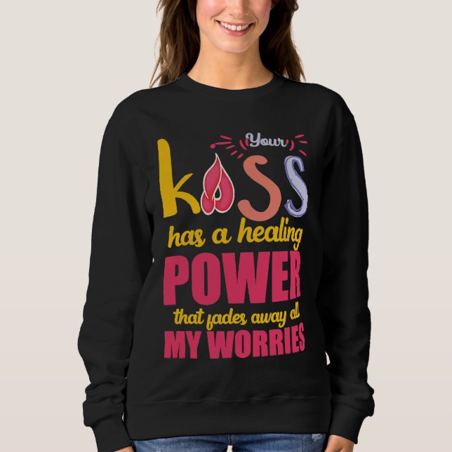 Moletom Amazing kiss healing power heart apparel women men (Frente)