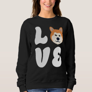 Moletom Ame Meu Akita Inu Por Akita Inu Dog Tee