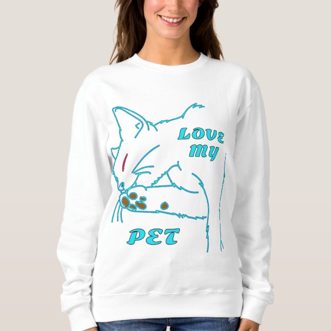 MOLETOM AME MEU GATO DE AQUA (Frente)