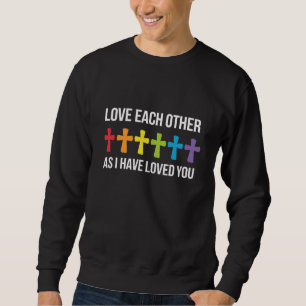 Moletom Amem uns aos outros Orgulho Gay LGBTQ Arco-íris Cr