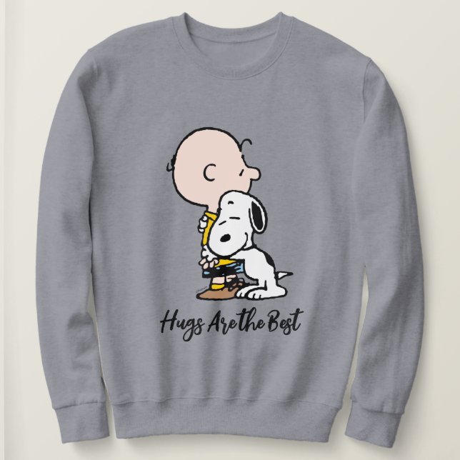 Moletom Amendoins | Charlie Brown & Snoopy Hug (Frente do Design)