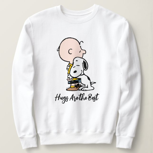 Moletom Amendoins | Charlie Brown & Snoopy Hug (Frente do Design)
