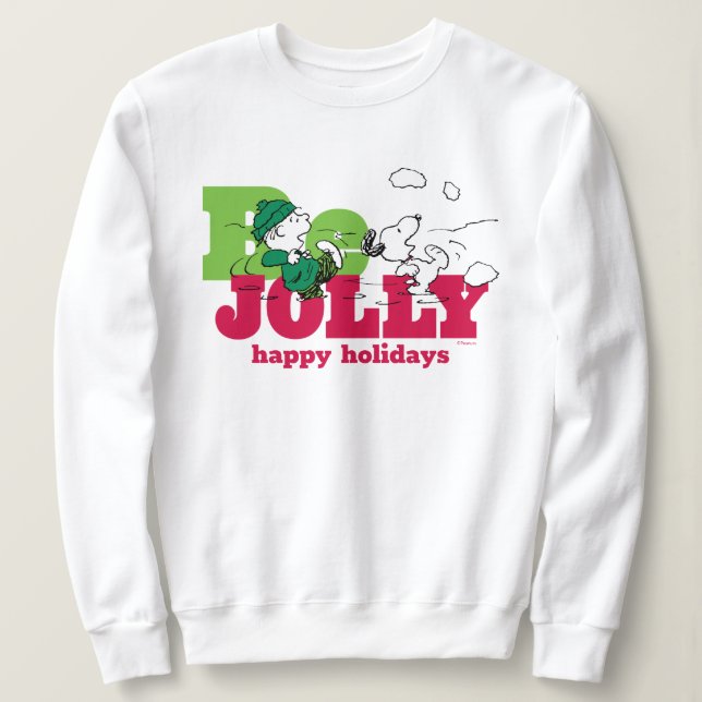 Moletom Amendoins | Linus & Snoopy Be Jolly (Frente do Design)