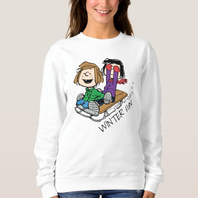 Moletom Amendoins | Peppermint Patty & Marcie Andando de T (Frente)