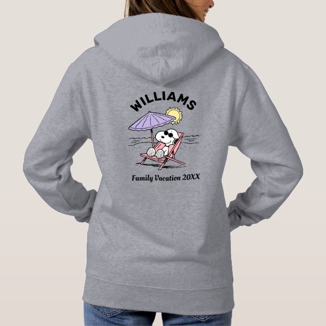 Moletom Amendoins | Snoopy Beach Family Vacy T-Shirt (Verso)